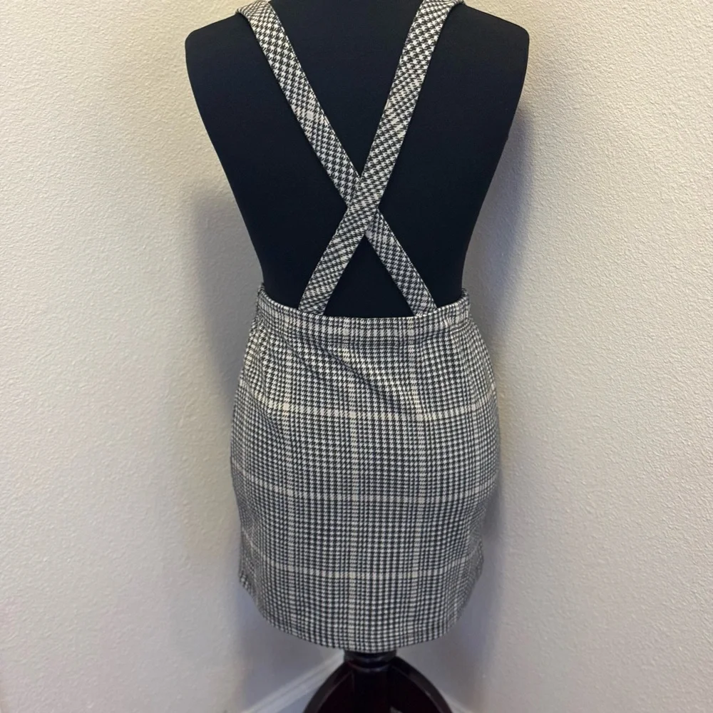 2 FOR $20Holluster Plaid Jumper Suspenders Pinafore Skirt Overalls School Girl S - Picture 4 of 10
